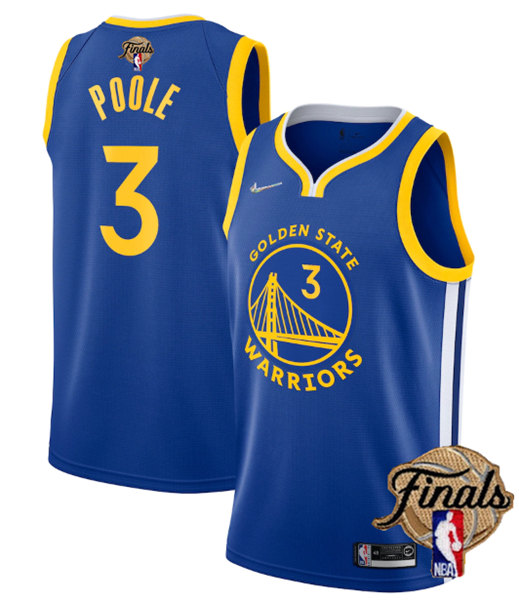 Women's Golden State Warriors #3 Jordan Poole 2022 Royal NBA Finals Stitched Jersey Women's Golden State Warriors #3 Jordan Poole 2022 Royal NBA Finals Stitched Jersey
